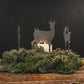 Adventskranzstecker Set 2-teilig Motiv Rehbock & Rothirsch