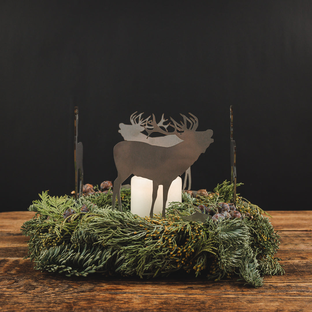 Stecker Adventskranz Rothirsch Edelstahl – Waidmetall